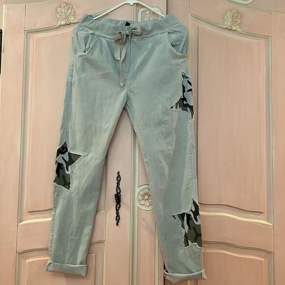 Venti 6 Joggers Solid w/Camo Star Patches, worn once size S - Picture 13 of 14